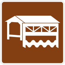 Panneau de signalisation : Pont couvert